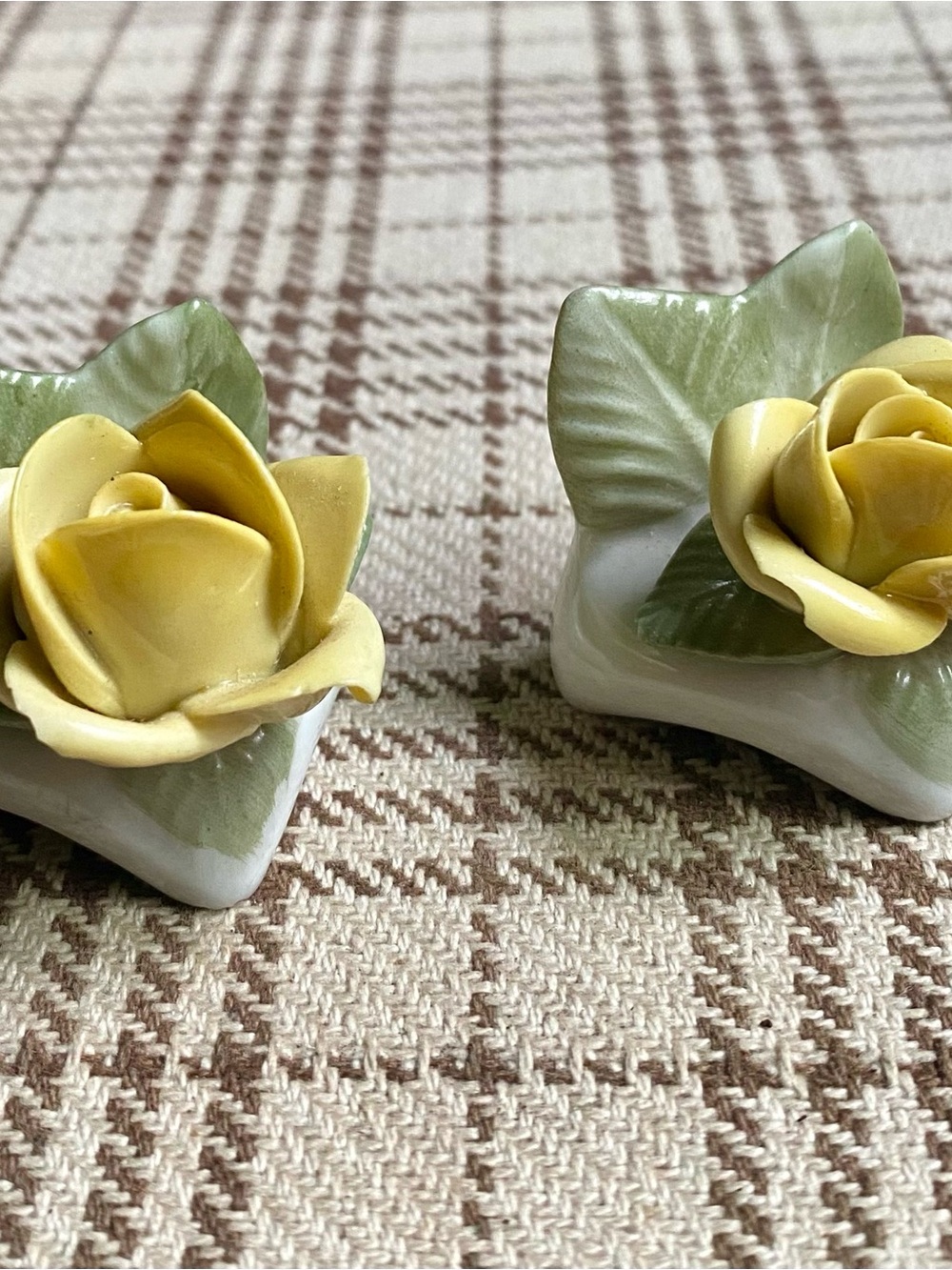 Yellow Ceramic Rose Accent – Home Accents